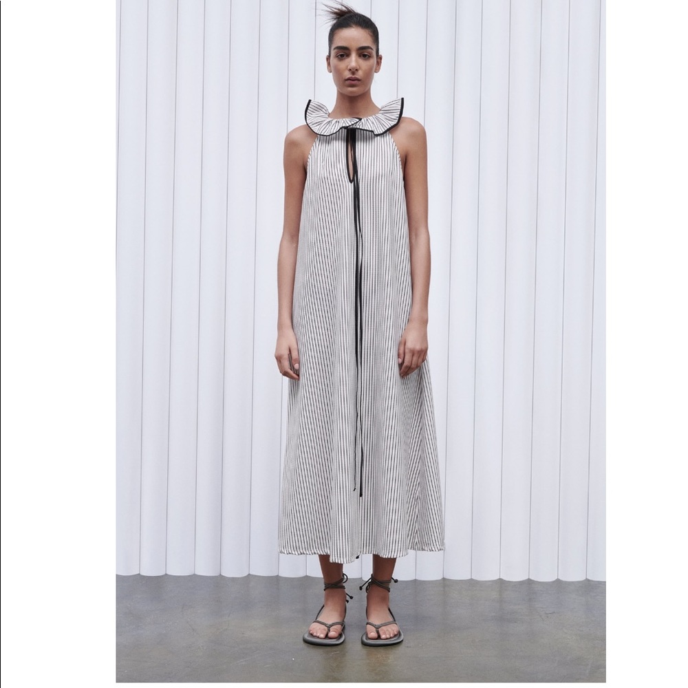 Zara Halter Neck Striped Dress
